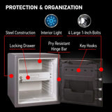 1.23 Cu Ft Waterproof and Fireproof Digital Safe Box, Alloy Steel Security Safe for Home and Office