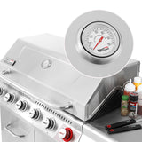 Stainless Steel 6-Burner Gas Grill – 74,000 BTU with Sear & Side Burner, Cabinet Style