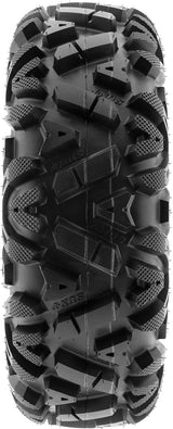 ATV UTV All-Terrain Tires Set of 4, 25X8-12 Front & 25X10-12 Rear Off-Road Replacement Tires