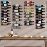27 Bottle Wall Mounted Wine Rack, Vertical Wine Storage Organizer for Home Bar, Kitchen and Dining Room
