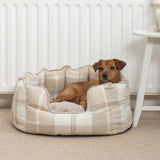 High Wall Bed For Dogs in Balmoral Tweed – Natural Tweed, Without Personalization pour la maison et le jardin