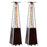 View 2-Sets Pyramid Outdoor Heater Standing, 42,000 Btu Tower Patio Heaters Propane image 1