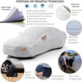 10-Layer Waterproof Car Cover, All Weather Vehicle Protection Cover