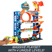 View Hot Wheels City Ultimate Garage Playset with 2 Die-Cast Cars, Storage for 50+ Cars Child Age 4-8 image 3