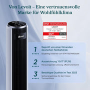 View Levoit-Turmventilator mit Fortschrittlichem Schlafmodus-Ventilator leise 12Std Timer 4 Modi 5 Geschwindigkeiten-Automatikbetrieb mit Sensor- image 5
