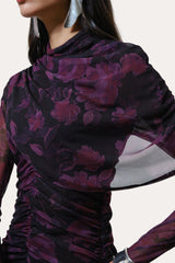 Georgia Ruched Mesh Dress