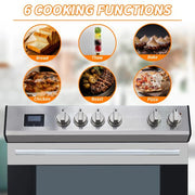 View Front Control Electric Range Oven with 5 Cooktop Elements with 6 Cooking Power Options, Freestanding Oven, 5.0 cu. ft. Capacity Stainless Steel image 2