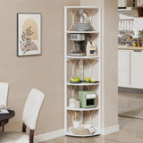 67 Inch Tall Corner Shelf, Freestanding Corner Bookshelf and Storage Shelving Unit