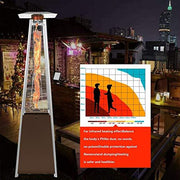 View 2-Sets Pyramid Outdoor Heater Standing, 42,000 Btu Tower Patio Heaters Propane image 6