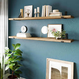 60 Inch Floating Wall Shelf, 9.25" Deep Wall Mounted Storage Shelf for Living Room, Bedroom and Home Decor