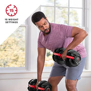 View Bowflex SelectTech 552 Adjustable Dumbbells Pair, 5-52.5 lbs, Space-Saving Home Gym Equipment image 5