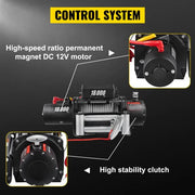 View 18000LBS Electric Winch 12V Steel Cable Off-road ATV UTV Truck Towing Trailer image 4