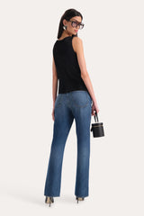 Silk Satin Sleeveless Ruffle Top