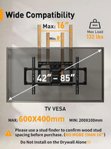 Full Motion TV Wall Mount for 42-85 Inch TVs, Adjustable Swivel Tilt Bracket for Flat Screen Televisions