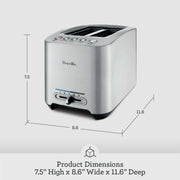 View Breville Die-Cast Smart Toaster, 2-Slice, Brushed Stainless Steel image 2