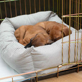 Cozy & Calming Puppy Cage Bed in Spots & Stripes – Grey Spot, Without Personalization pour les activités extérieures