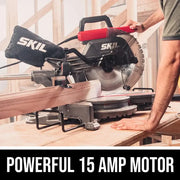 View 10-in 15-Amp Dual Bevel Sliding Compound Corded Miter Saw image 2