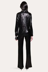 Sequined Button Down