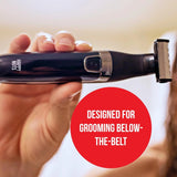 Men's Electric Body Hair Trimmer, Rechargeable Waterproof Cordless Personal Grooming Shaver