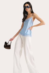 Brooke Silk Charmeuse Lace Trim Cami