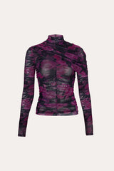 Georgia Ruched Mesh Top
