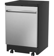 View GE 24 Stainless Steel Portable Dishwasher With Sanitize Cycle image 4