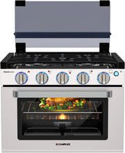 View RV liquefied gas stove 21 inches high, a liquefied gas stove oven with 3 burners, suitable for RVs, apartments, mobile homes, made of stainless steel material image 3