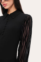 Burnout Polo Sweater