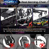 High Back Ergonomic Gaming Chair, Leather Computer Desk Chair for Gaming, Home Office and Work