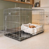 Cozy & Calming Puppy Cage Bed in Balmoral Tweed – Natural Tweed, Without Personalization pour les activités extérieures