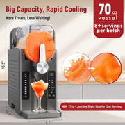View Slushie Machine: No Ice Needed All-in-One Slushy Maker for Home, Real-Time Temp Display, Auto-Clean, 6 Preset | Frozen Margaritas, Cocktails, Frapp茅s, Ice Cream, Smoothies, Milkshakes,Summer Parties image 3