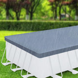24" Durable Rectangular Pool Cover – Gray, for Oasis & Activity Pools