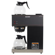 View BUNN VPR-2GD 12-Cup Pourover Coffee Maker, Black, with Upper & Lower Warmers, 2 Glass Decanters, Commercial Use image 2