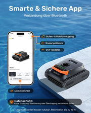 View (2026 Neu) Gosvor Poolroboter Wand und Boden, Wasserlinie, Flachzone 4-in-1, Bis zu 200 Min. Laufzeit, Leichtgewicht 6,9 KG, 3μm Ultrafeiner Filter, image 6