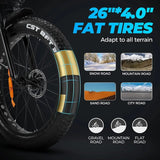 Outdoor electric bike with 48V/15Ah lithium battery