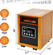 View Dr Infrared Heater Portable Space Heater, Original, 1500-Watt, Cherry (Pack of 1) image 3