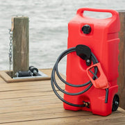 View 14 Gallon Portable Gas Fuel Tank with Pump, 2 Pack, Red image 6