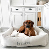 Box Bed For Dogs in Herringbone Tweed – M, Natural Herringbone pour les activités extérieures