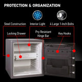 Digital Safe Box, Waterproof and Fireproof Alloy Steel Security Safe for Home and Office
