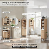 Modern Bathroom Wall Cabinet, Wall Mounted Medicine Storage Organizer with Shelves for Home Organization