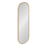 Modern Capsule Framed Wall Mirror, Decorative Oval Accent Mirror for Living Room, Bedroom and Entryway