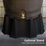 50 Gallon Rain Barrel with Brass Spigot, Large Outdoor Rainwater Collection and Storage Container for Garden