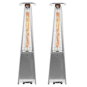 View 2 Sets 40,000 Btu Propane Patio Heater, Standing Pyramid Outdoor Heaters image 1