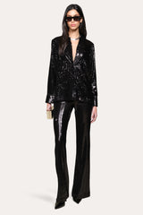 Sequined Button Down