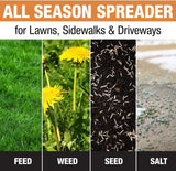 100-Lb. Walk-Behind Push Spreader for Grass Seed, Salt, De-Icer and Fertilizer