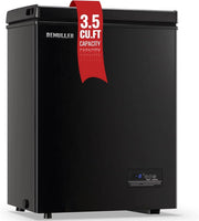View Chest Freezer 5.0Cubic Feet Deep Freezer Freestanding Freezers with 2 Removable Stainless Steel Basket, Mini Freezer Top Open Door Compact Freezer with Electronic Control 41�� to -15��BLACK image 1