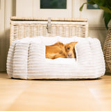High Wall Bed For Dogs in Essentials Plush – Navy Plush, Without Personalization pour les activités extérieures