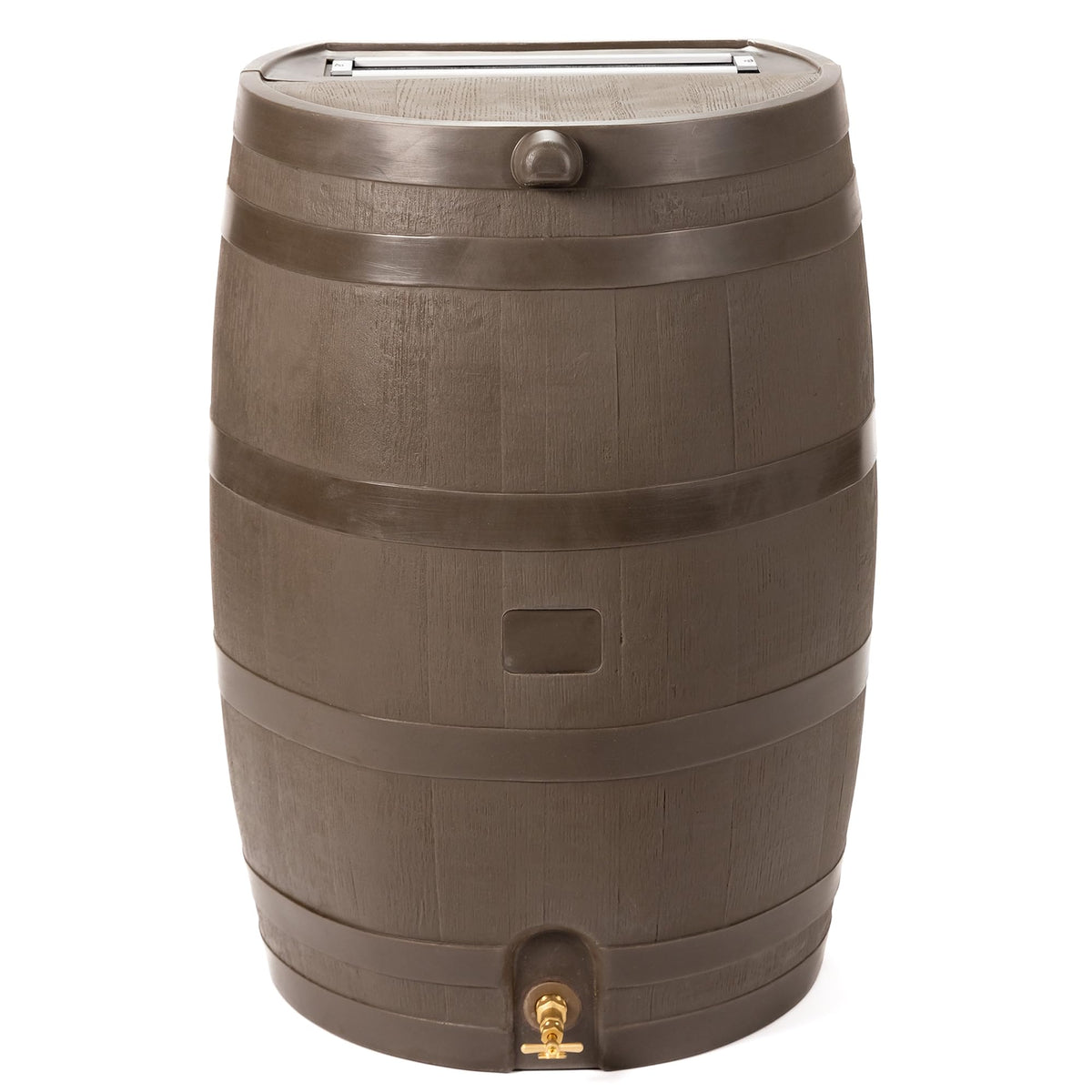 50 Gallon Rain Barrel with Brass Spigot, Large Outdoor Rainwater Collection and Storage Container for Garden