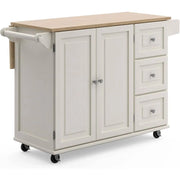 View Homestyles Dolly Madison Mobile Kitchen Island Cart, Drop Leaf Breakfast Bar image 1