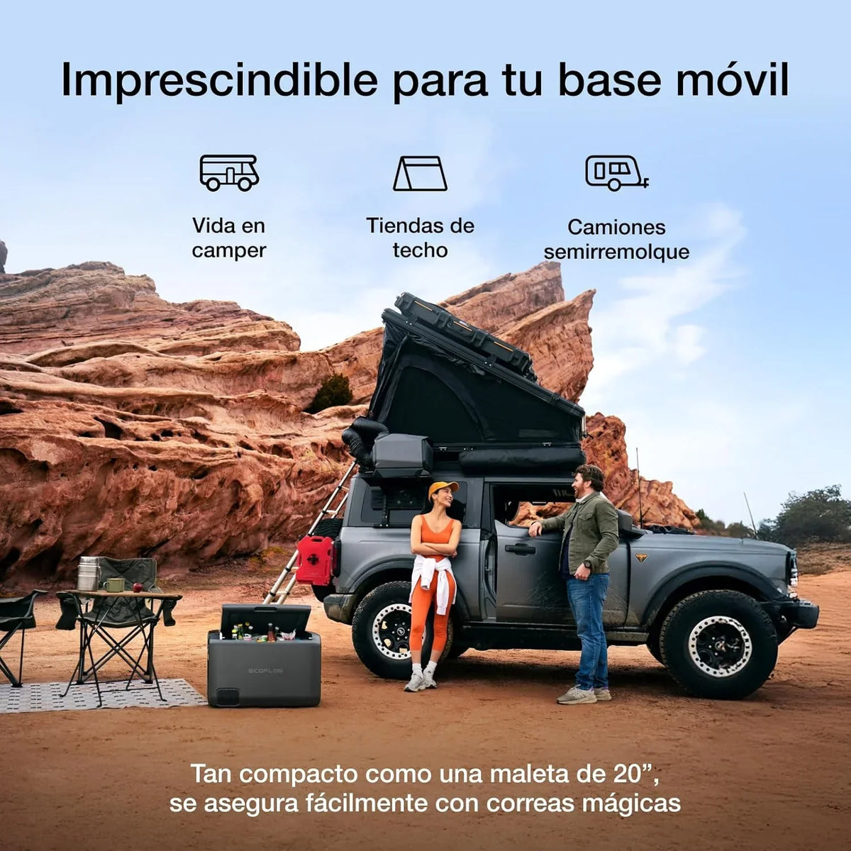 EcoFlow WAVE 3 Climatizador portátil con batería extra de 1024 Wh, refrigeración 1800 W, calefacción 2000 W, autonomía de 8 h, control por app, para